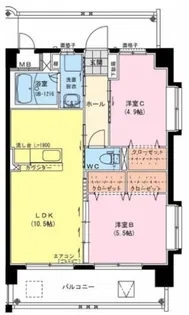 エステートSAKURA【203号室】の間取り