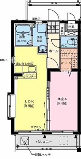 グラン城川【3階】の間取り