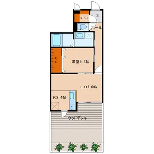 アルテマイスター潮見【1階】の間取り