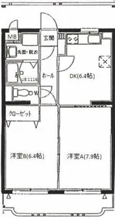 アンシャンテ・N【1階】の間取り