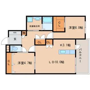 アルテマイスターレーヴⅡ【401号室】の間取り