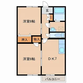 メルローズ本郷【205号室】の間取り