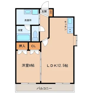 エンブレーマ西池【405号室】の間取り