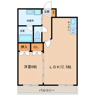 エンブレーマ西池【402号室】の間取り