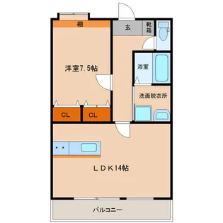 ニチエン大橋【3-C号室】の間取り