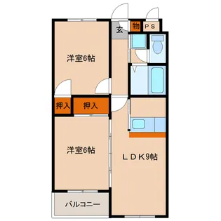 スカイパーク33【606号室】の間取り