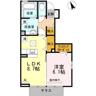 パースハイム B棟【1階】の間取り