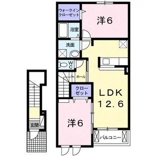 フローレンス 小原田 B【2階】の間取り