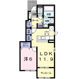ノイ フラン ハウス Ⅱ【1階】の間取り