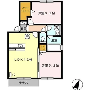 カーサフェリーチェ B棟【1階】の間取り