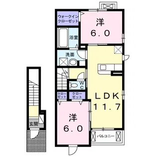 プランドールM Ⅷ【2階】の間取り