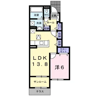 ウルビーノ Ⅱ【1階】の間取り