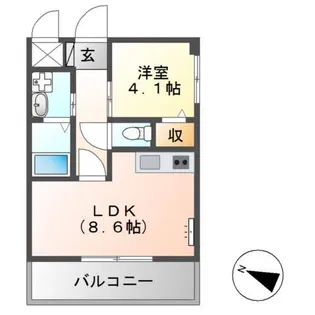 クレール神宮【2階】の間取り