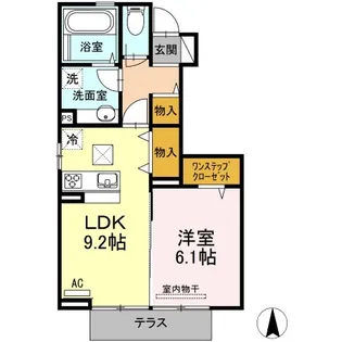 ラ・ルーチェ【1階】の間取り