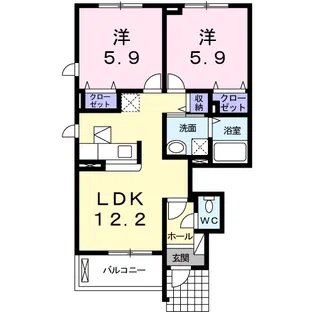 エレガンテ【1階】の間取り
