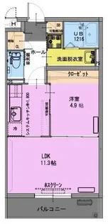 ラフィーナパレス宮崎東【1階】の間取り