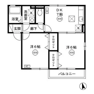 グランモア泉南【1階】の間取り