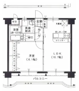 フローランテ・Ⅰ【1階】の間取り
