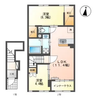 コンフォート・シュリンプ【2階】の間取り