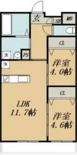 Growth Nishiki【3階】の間取り