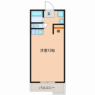 サンケイマンション第9ビル【5階】の間取り