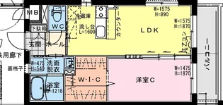クロスワイズ中西町【2階】の間取り