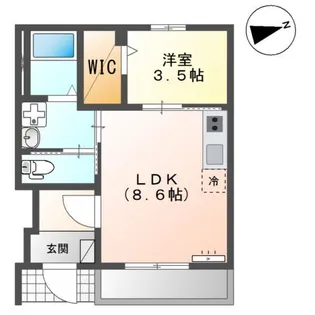 ポニョ・コンフィート【1階】の間取り