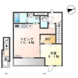 ポニョ・コンフィート【2階】の間取り