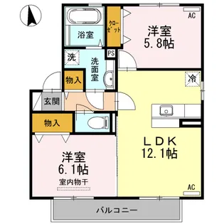 デマラージュ A【2階】の間取り