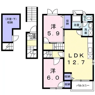 エクセレントヴュ−【2階】の間取り