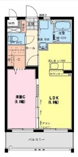 ヴィラ プレポール【1階】の間取り