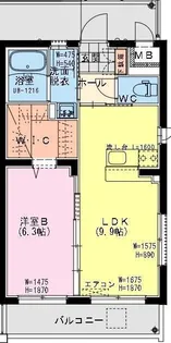 シャトレ末広【5階】の間取り