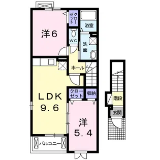 ベルグランツⅡ【2階】の間取り