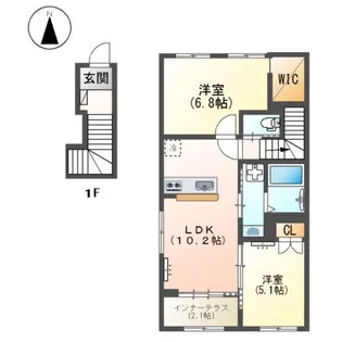 Laugh Tale【2階】の間取り