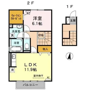 ヴィラコート J3 (East)【2階】の間取り