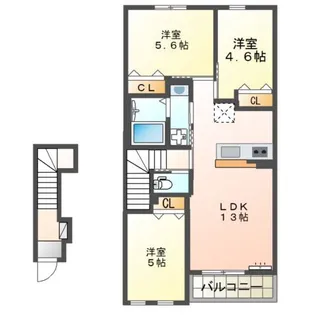 レトリー本郷【2階】の間取り