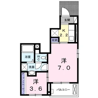 エテルノ 宮 B【1階】の間取り