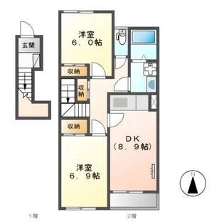 CASAⅠ【2階】の間取り