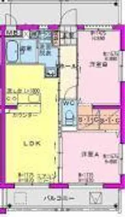 maison・glycine【307号室】の間取り