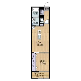 Growth Daiou【5階】の間取り