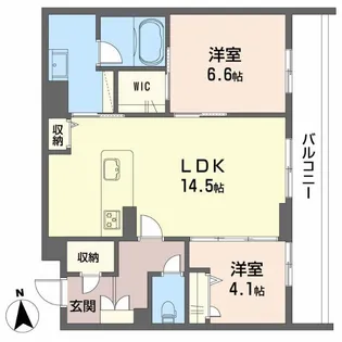 シャーメゾン江平 WEST【203号室】の間取り