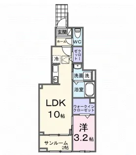 エアリーみとよ Ⅱ【1階】の間取り