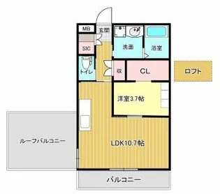 バンベールNorth【402号室】の間取り