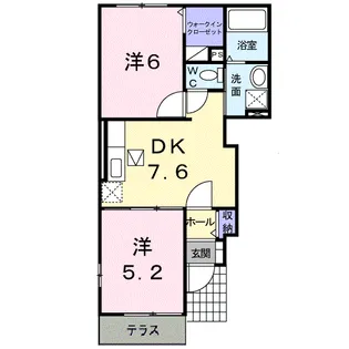 サザンクロス Ⅱ【1階】の間取り