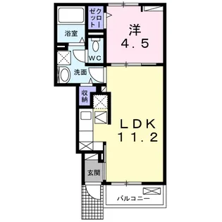 クレール本郷【102号室】の間取り