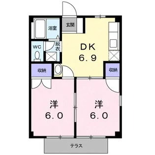 アヴェニ−ルハイツ【101号室】の間取り
