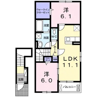 このはな M&K Ⅲ【2階】の間取り