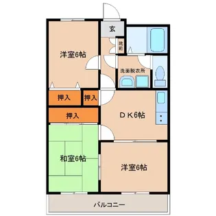 サンヴィラージュ【202号室】の間取り