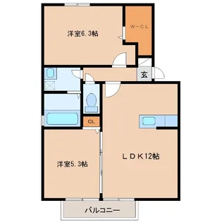 Y's Hill A棟【2階】の間取り