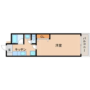 リバティーセトル【205号室】の間取り